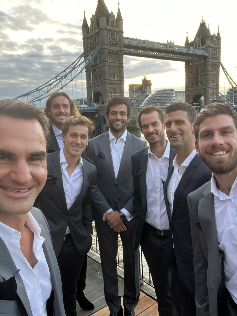 Rodžer Federer, Novak Đoković, Endi Mari, Kasper Rud, Stefanos Cicipas, Kameron Nori, Mateo Beretini