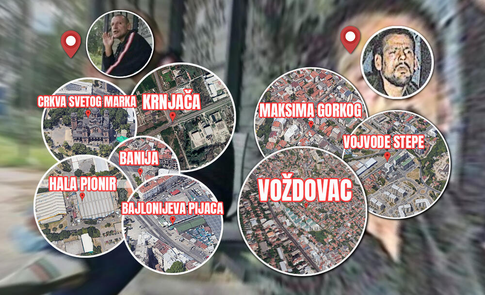 Mapa kretanja Igora Miloševića
