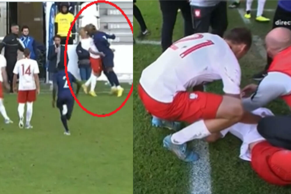 FRANCUZI PODIVLJALI - 4 CRVENA KARTONA ZA 22 MINUTA! Posle ovog NOKAUTA glavom, nastao je opšti haos! (VIDEO)