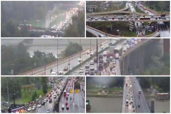 KIŠA, I NARAVNO ODMAH KOLAPS: Gužve na sve strane, evo gde je NAJKRITIČNIJE, Beograd PARALIZOVAN! (FOTO)