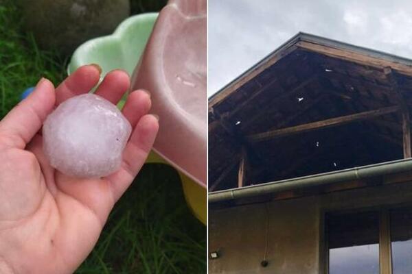 OKO JAGODINE PAO GRAD VELIČINE ORAHA: Nevreme napravilo HAOS širom Srbije (FOTO/VIDEO)