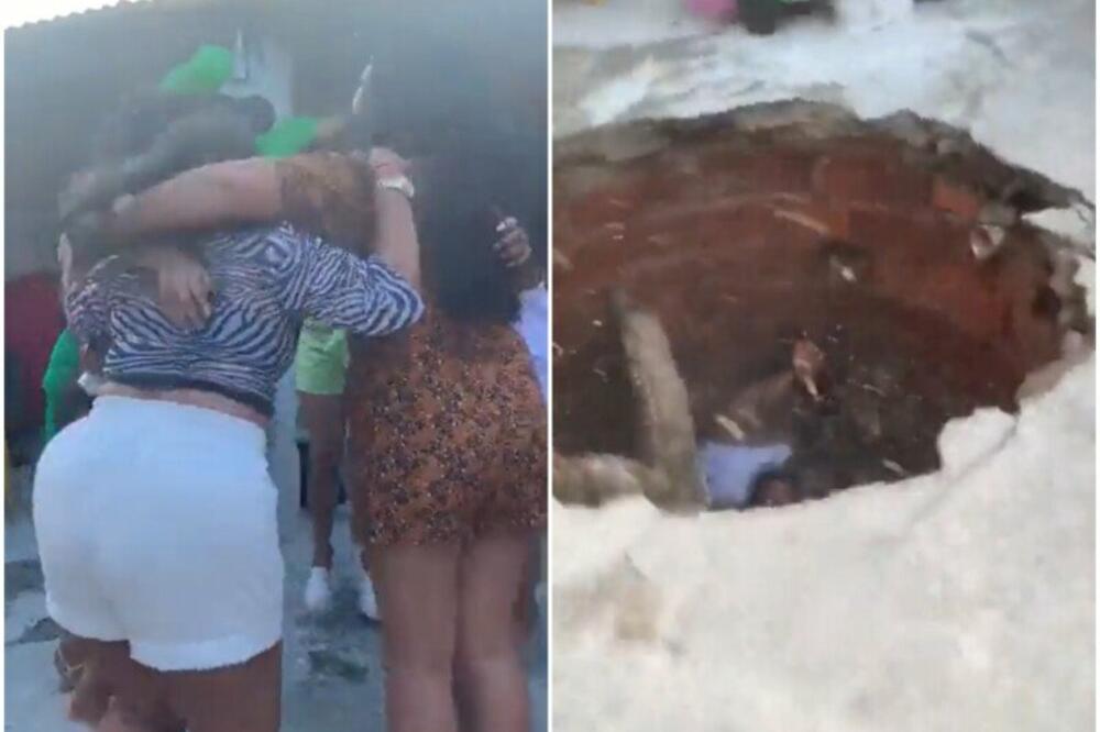 SKAKALE U DVORIŠTU, A ONDA SE ZEMLJA OTVORILA: Isplivao JEZIV snimak, ljudi u NEVERICI! (VIDEO)