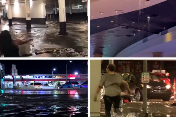 GRAD U PUSTINJI POTPUNO POPLAVLJEN, AUTOMOBILI PLUTAJU: Ljudi ne mogu da gaze kroz vodu, snimci su JEZIVI (VIDEO)