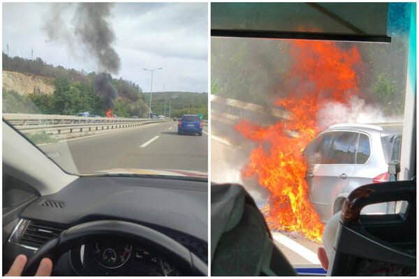 VATRA SE ŠIRI KOD BUBANJ POTOKA! Automobil buknuo nasred puta (VIDEO)