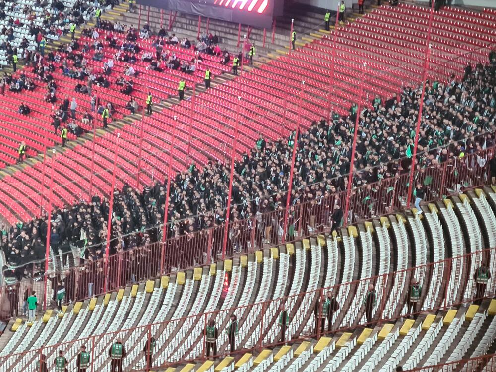 Navijači Ferencvaroša u kavezu Marakane