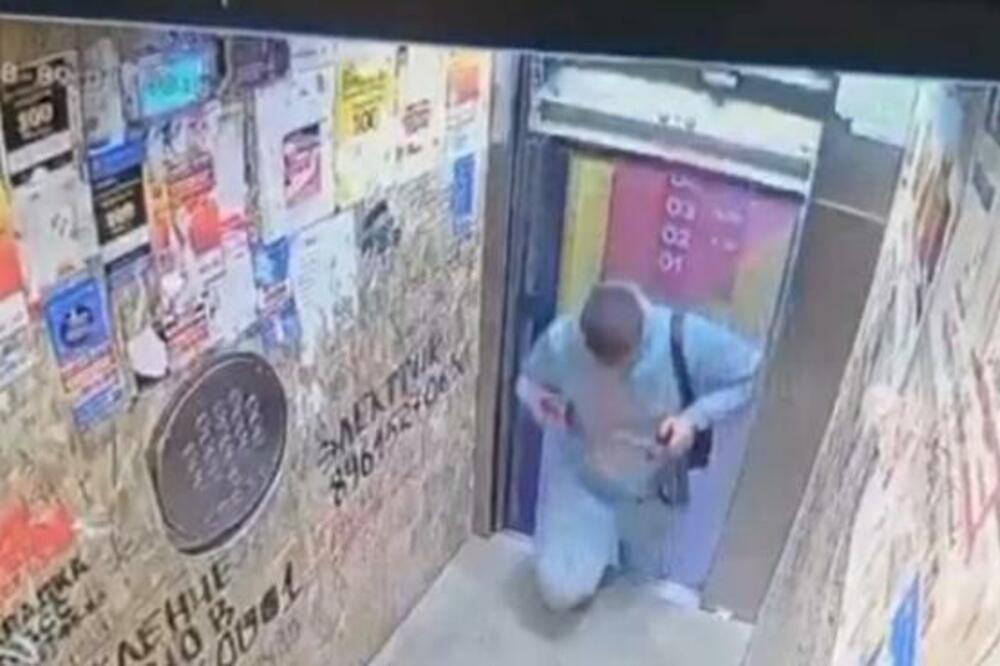 UŠAO JE U LIFT I DOŽIVEO PRAVI PRAVCATI HOROR: Kamere zabeležile, snimak gledajte na svoju odgovoronost (VIDEO)