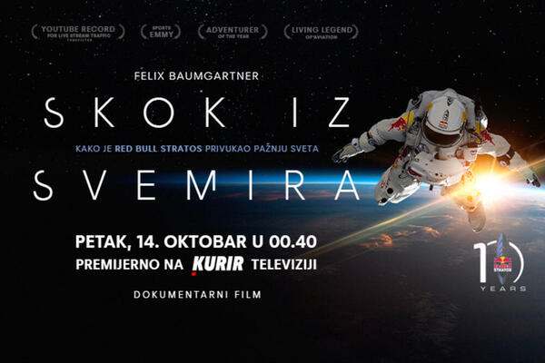 40 MINUTA POSLE PONOĆI "SKOK IZ SVEMIRA" : KAKO JE RED BUL STRATOS PRIVUKAO SVETSKU PAŽNJU“ PREMIJERNO NA KURIR TV