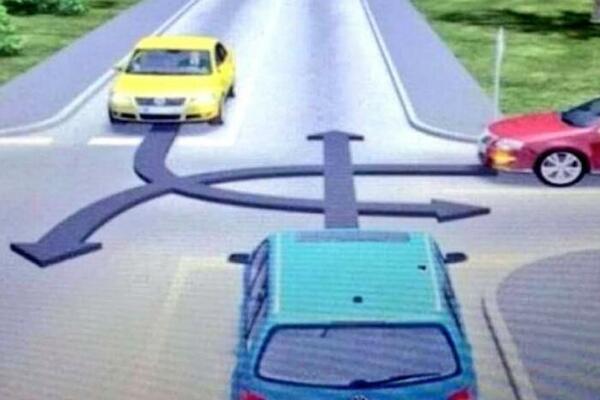 SAMO NAJBOLJI VOZAČI ZNAJU TAČAN ODGOVOR, MNOGI SE OBRUKALI: Ko ima prednost na ovoj raskrsnici? (FOTO)