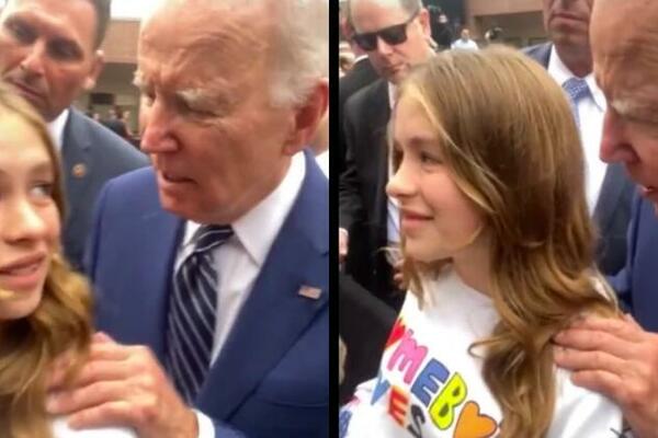 SKANDALOZAN SNIMAK BAJDENA I MALOLETNICE, ON NE PRESTAJE! Prišao joj s leđa! (VIDEO)