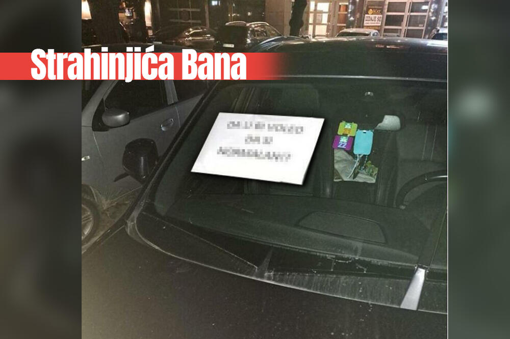 STANARI U STRAHINJIĆA BANA SU JEDNOG VOZAČA "ZAKUCALI" PORUKOM: Nas je već sramota UMESTO NJEGA! (FOTO)