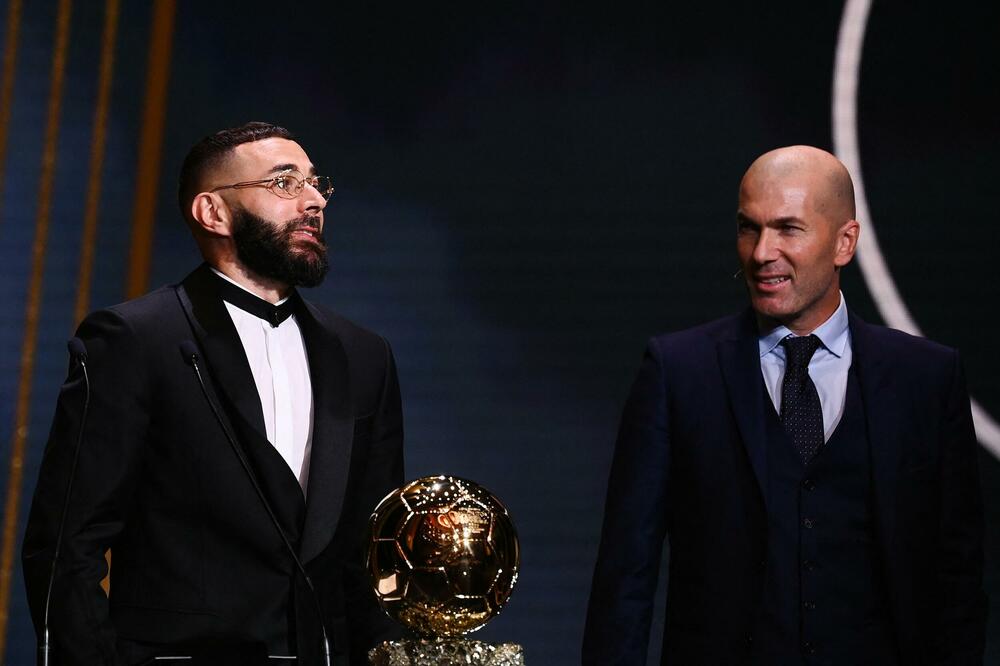Karim Benzema i Zinedin Zidan na dodeli 'Zlatne lopte'