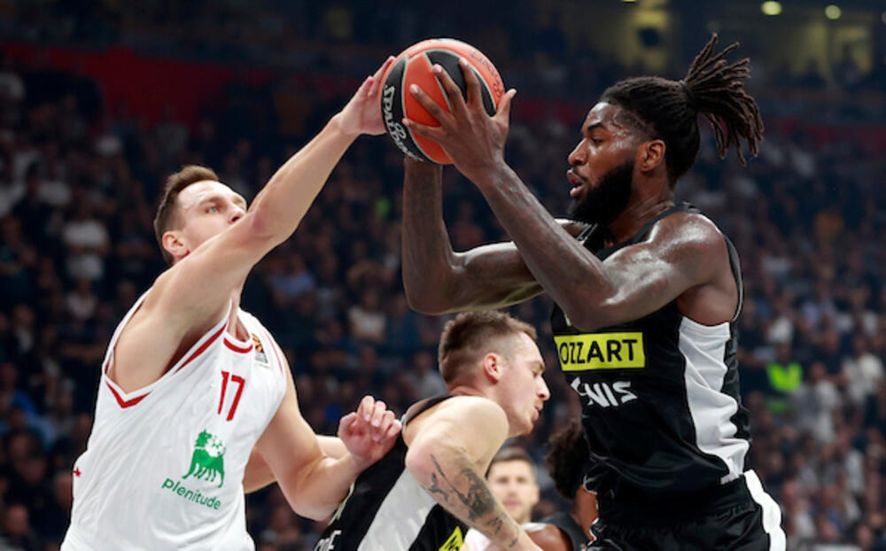 Detalj sa utakmice Partizana i Olimpije Milano u Beogradu