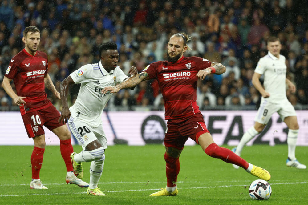 GUDELJ NEMOĆAN PROTIV REALA! Seviljine nade u dobar rezultat rasturene za samo dva minuta! (FOTO)