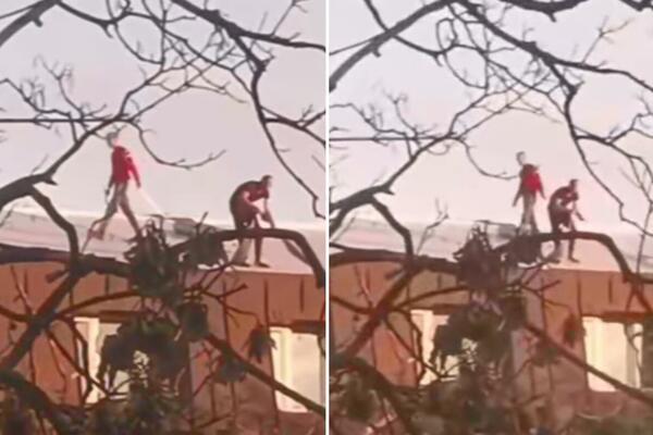 STRAŠNA SCENA NA KROVU 13. BEOGRADSKE GIMNAZIJE: Šta ovo rade, BRE?! (VIDEO)