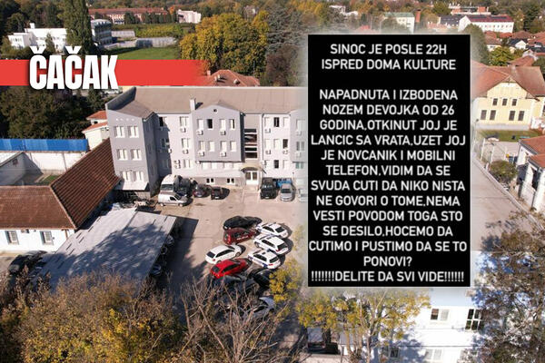 PANIKA U ČAČKU ZBOG UBODA DEVOJKE NOŽEM U CENTRU: Apel se deli društvenim mrežama, evo šta je PRAVA ISTINA! (FOTO)