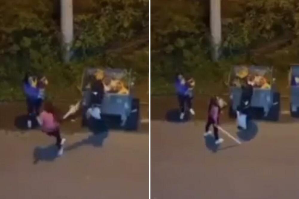 (UZNEMIRUJUĆI VIDEO) SUROV OBRAČUN USRED BEOGRADA: Žena LETVOM BRUTALNO TUKLA ČOVEKA, NIJE IMALA MILOSTI!