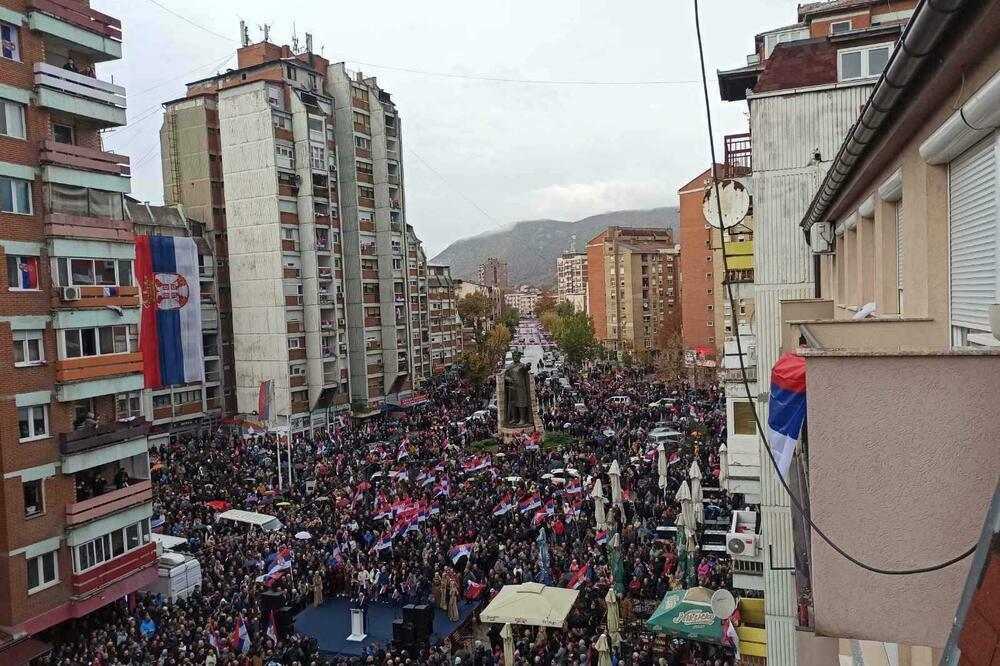Veliki protest Srba u Severnoj Mitrovici