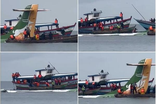 NAJMANJE 19 POGINULIH: Srušio se AVION u jezero Viktorija, u toku spasavanje (VIDEO)