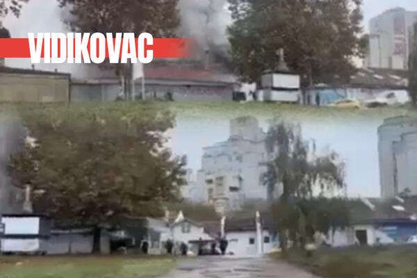 GOREO OBJEKAT NA VIDIKOVCU PORED GARDEN CENTRA: Gust dim se nadvio iznad ovog dela grada (VIDEO)