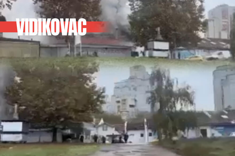 GOREO OBJEKAT NA VIDIKOVCU PORED GARDEN CENTRA: Gust dim se nadvio iznad ovog dela grada (VIDEO)