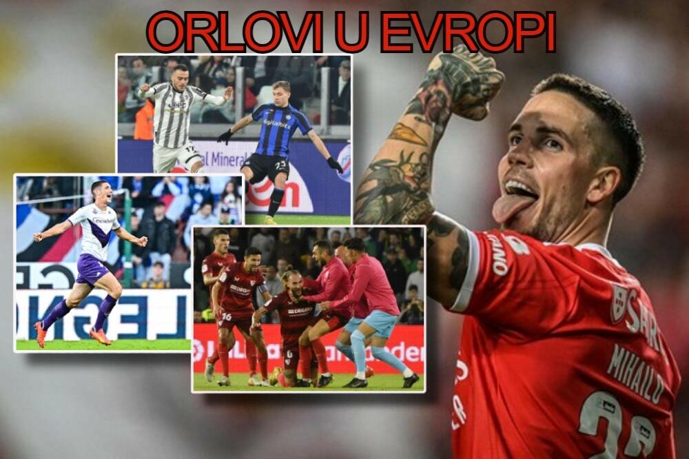 ORLOVI U EVROPI: Kostić CAR derbija Italije, a Gudelj Sevilje! Ristić za 3 minuta dao GOLČINU, Bleki srušio Dekija!