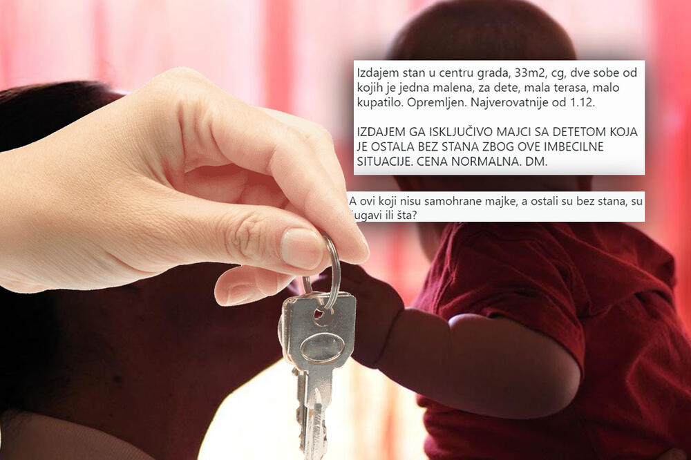 "IZDAJEM STAN SAMOHRANIM MAJKAMA KOJE SU ZBOG RUSA IZBAČENE": Beograđanka oduševila celu SRBIJU, kapa dole!