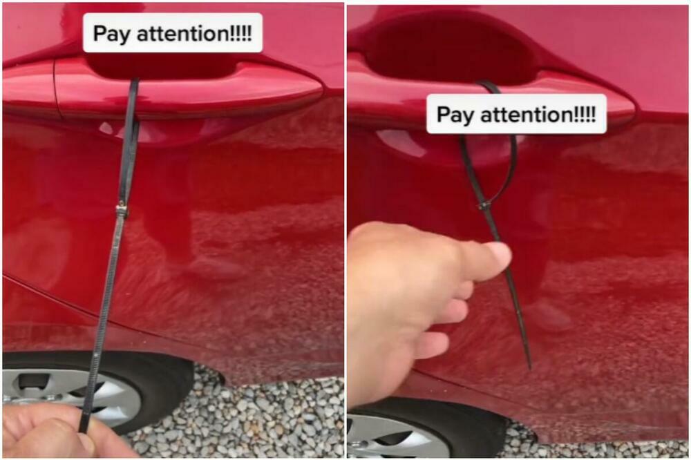 KAD JE SAZNAO ŠTA ZNAČI VEZICA NA AUTU NJEGOVE ĆERKE, SLEDIO SE! Moli sve žene da se PAZE, značenje je JEZIVO!