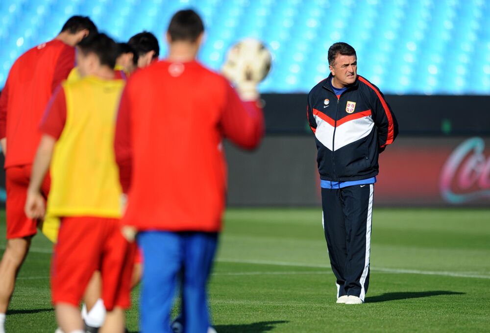 Radomir Antić na treningu reprezentacije Srbije