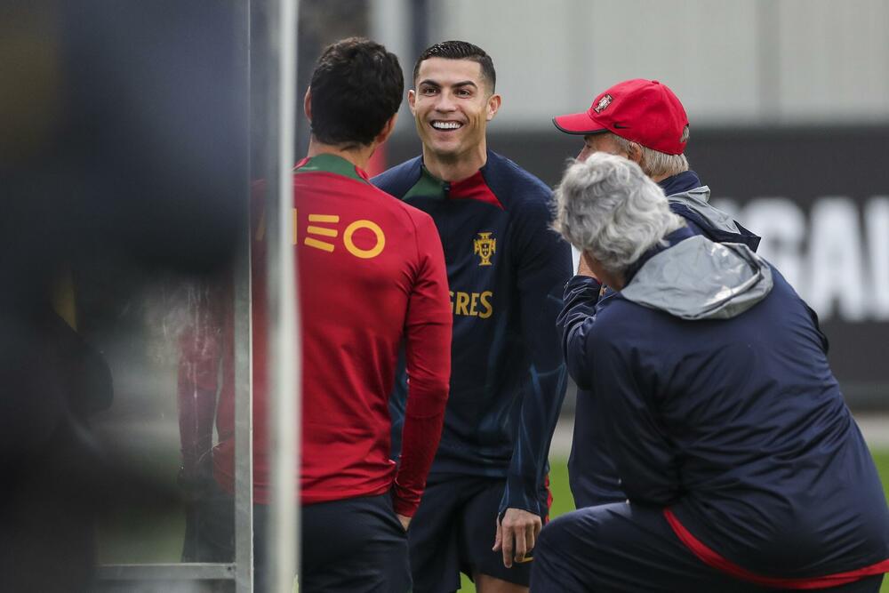 Kristijano Ronaldo na treningu Portugala