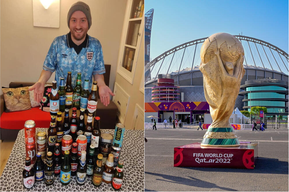 KAKAV JE OVO CAR: Nabavio pivo svake od 32 zemlje SP, a evo koje je uzeo iz Srbije i kako će da ih ispija! (FOTO)