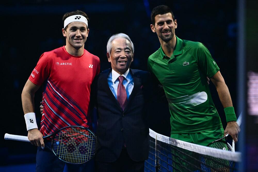 Kasper Rud i Novak Đoković