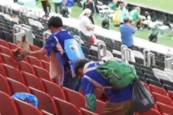 GOSPODA! Navijači Japana očistili čitav stadion posle meča Katara i Ekvadora (VIDEO)