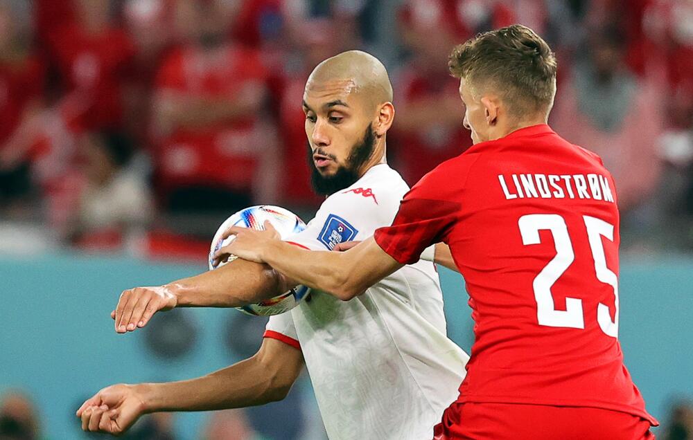 Detalj sa utakmice Danske i Tunisa