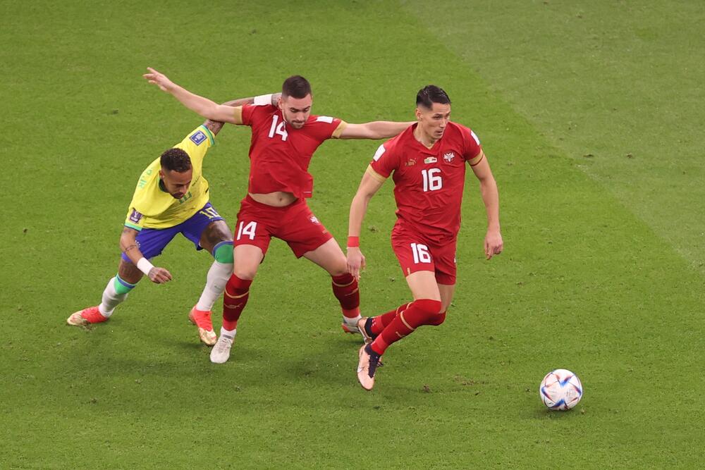 Saša Lukić na utakmici Brazila i Srbije