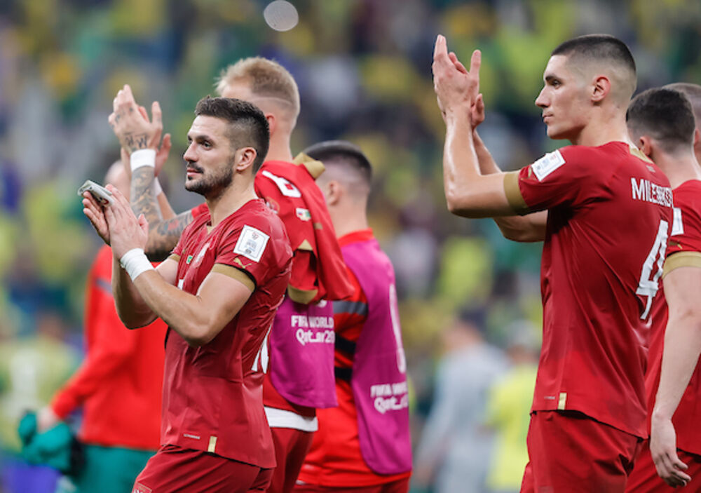 Fudbaleri Srbije posle meča protiv Brazila u Kataru