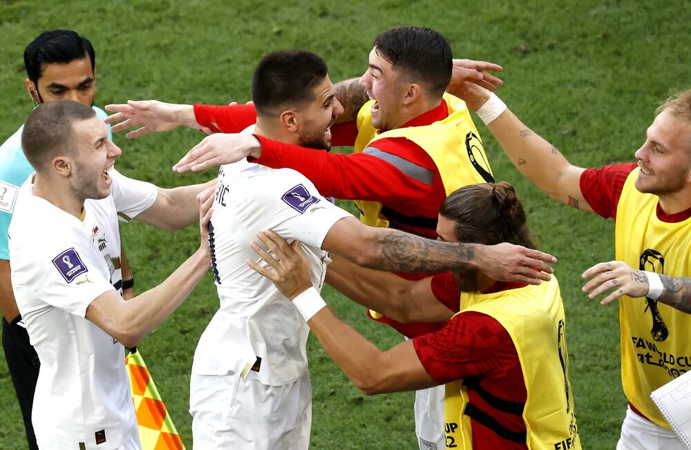 Strahinja Pavlović, Dušan Vlahović, Aleksandar Mitrović, Srđan Babić, Uroš Račić, Fudbalska reprezentacija Srbije