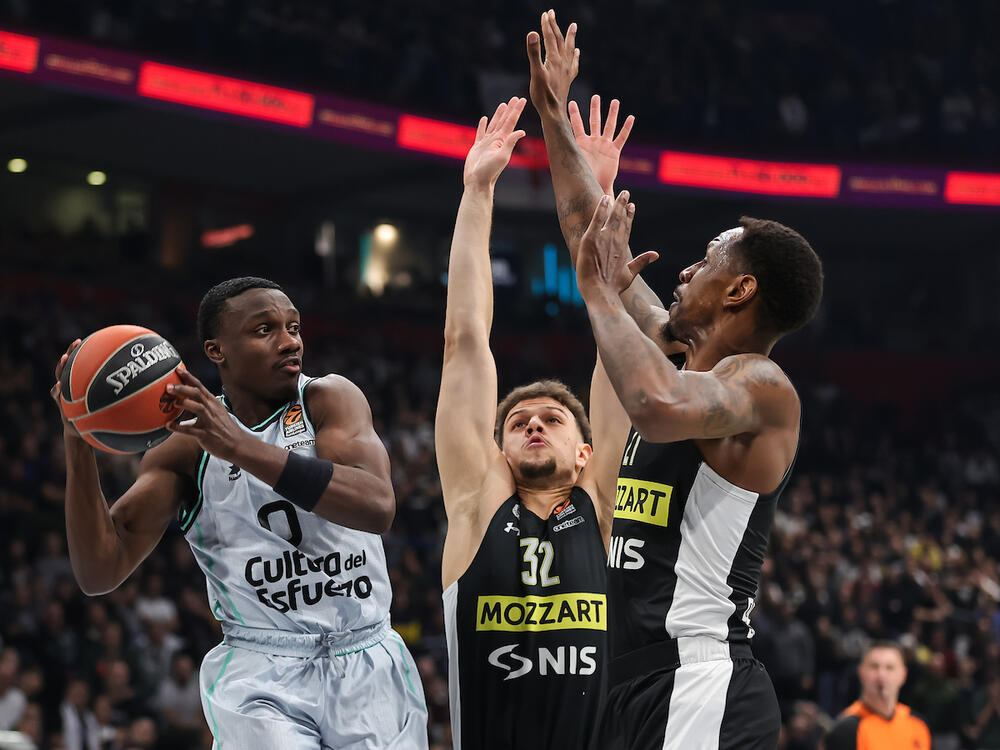 Detalj sa utakmice Partizana i Valensije u Beogradu