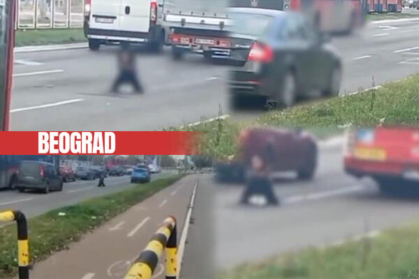 ŽENA SEDI NASRED JEDNE OD NAJPROMETNIJIH ULICA U BEOGRADU: Ljudi tvrde da je iza svega PRETUŽNA JEZIVA PRIČA (FOTO)