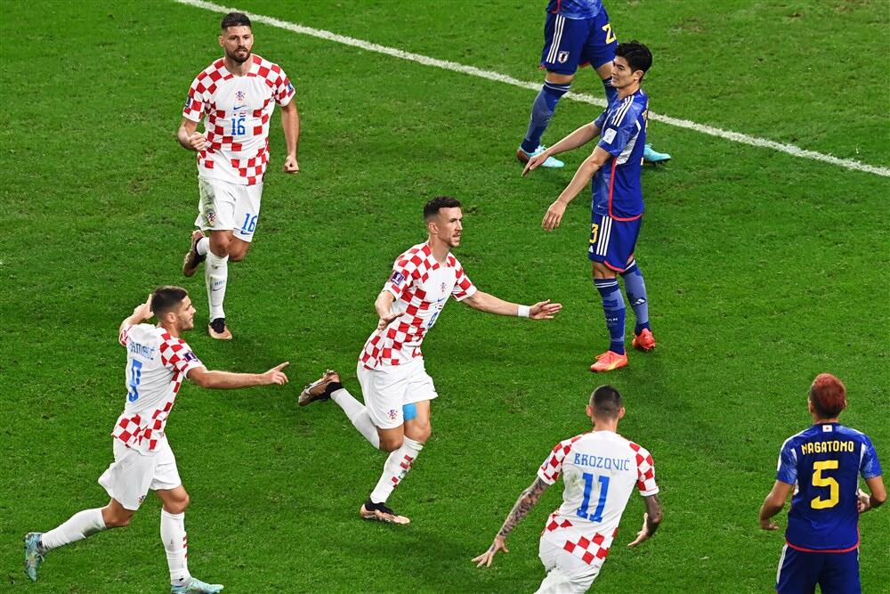 ivan Perišić (u sredini) slavi gol protiv Japana na Mundijalu 2022. godine u Kataru
