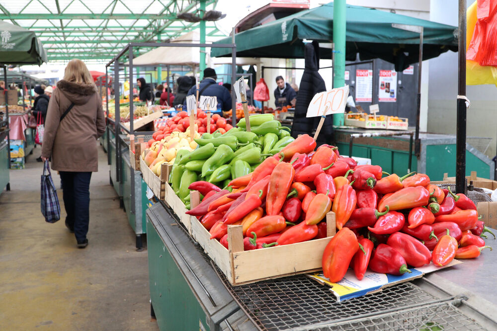 pijaca, Zeleni venac, Hrana, paprika