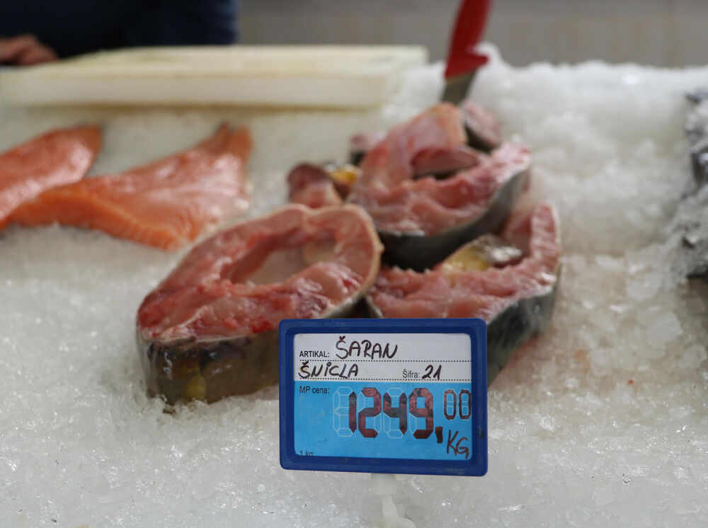 pijaca, Zeleni venac, Hrana, Ribarnica, riba, Šaran