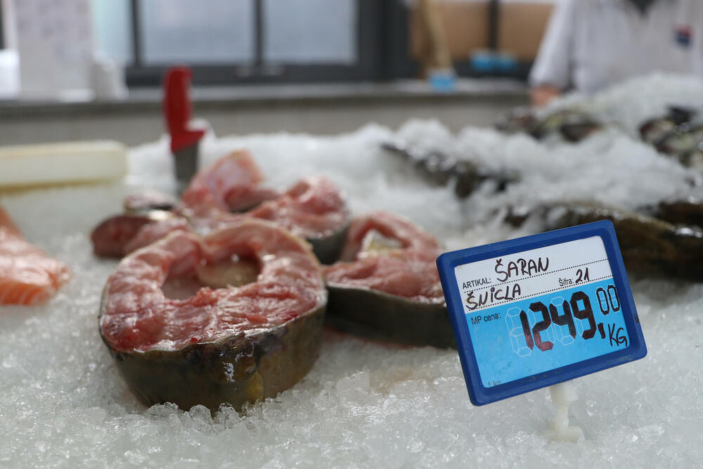 pijaca, Zeleni venac, Hrana, Ribarnica, riba, Šaran