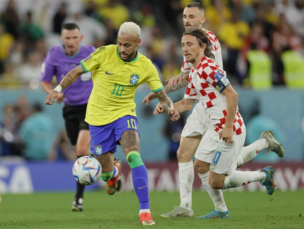 Detalj sa utakmice Hrvatske i Brazila - Duel Nejmara i Luke Modrića