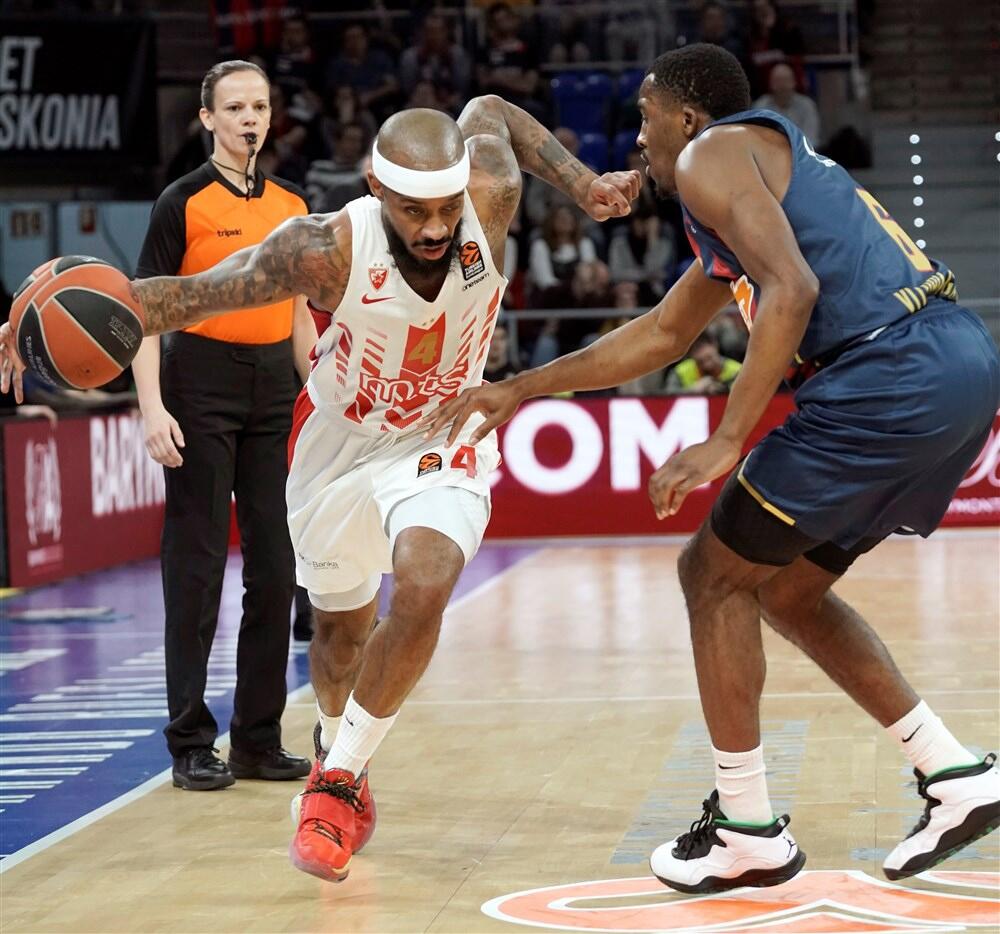 Semaj Kriston (desno) na utakmici protiv Crvene zvezde