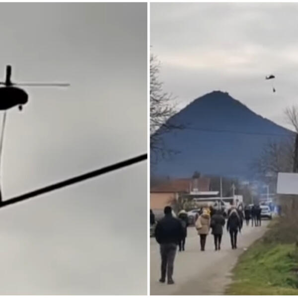 BARIKADE SRBA NA RUDARU PRELETAO HELIKOPTER KFORA: Sumnja se da nose ove stvari! (VIDEO)