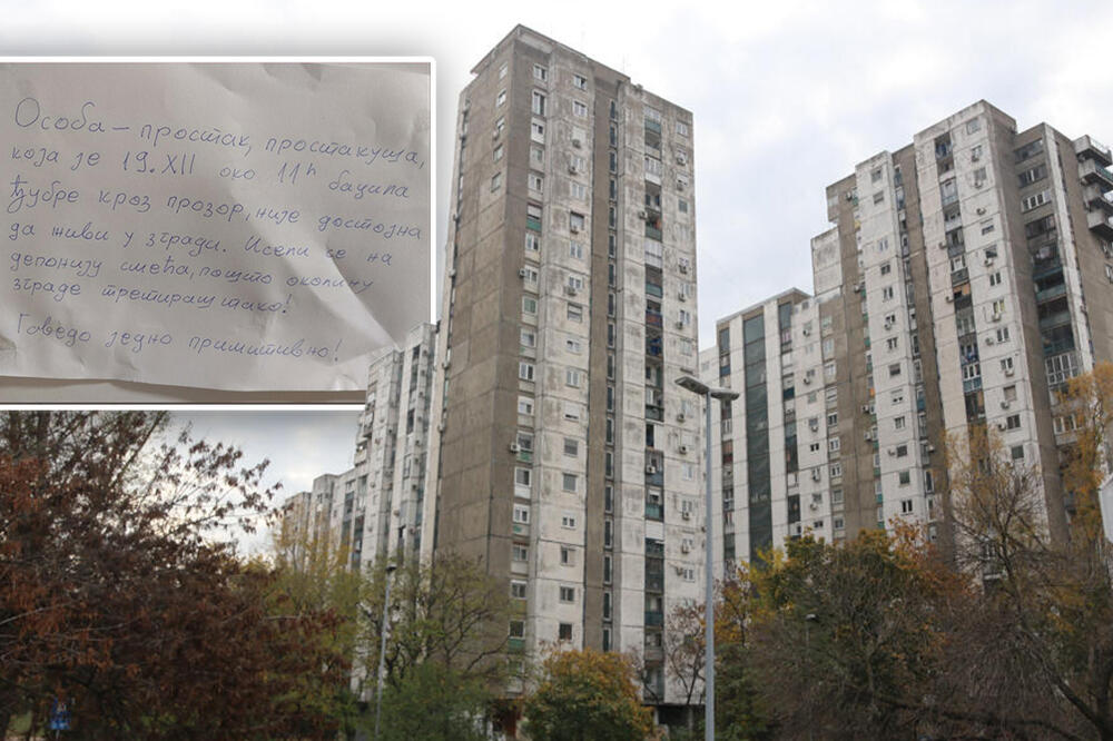 "ISELI SE NA DEPONIJU": Komšija ostavio BRUTALNU PORUKU u zgradi u Beogradu zbog poteza koji je ZA GAĐENJE! (FOTO)