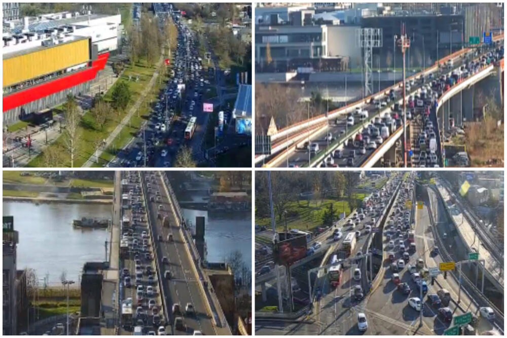 POTPUNI KRKLJANAC U BEOGRADU, A JOŠ NEMA 3 SATA: Mostovi u potpunom kolapsu, ne može IGLA da padne (FOTO)