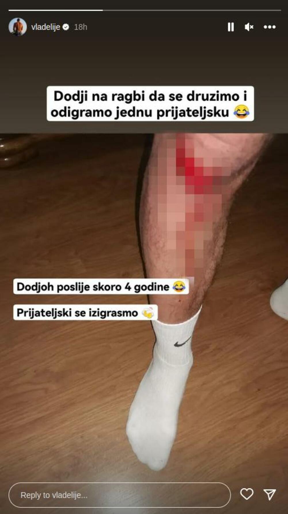 Povređen Vladimir Tomović na ragbiju
