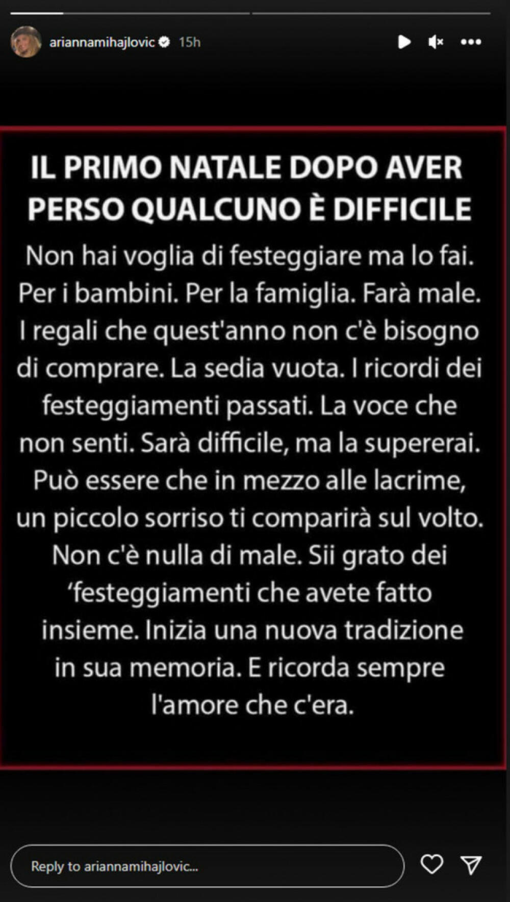 Objava Arijane Mihajlović