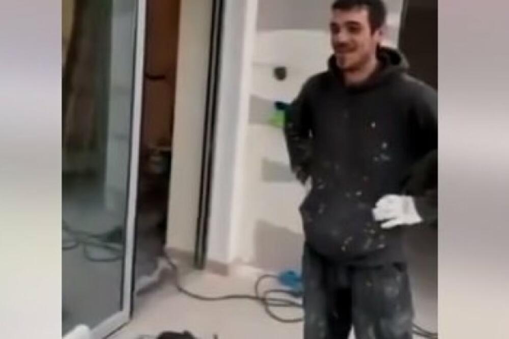 DOŠLI DA KREČE STAN, PA UGLEDALI NEŠTO ČEMU NISU MOGLI DA ODOLE! Snimak molera UMETNIKA oduševio Srbiju (VIDEO)